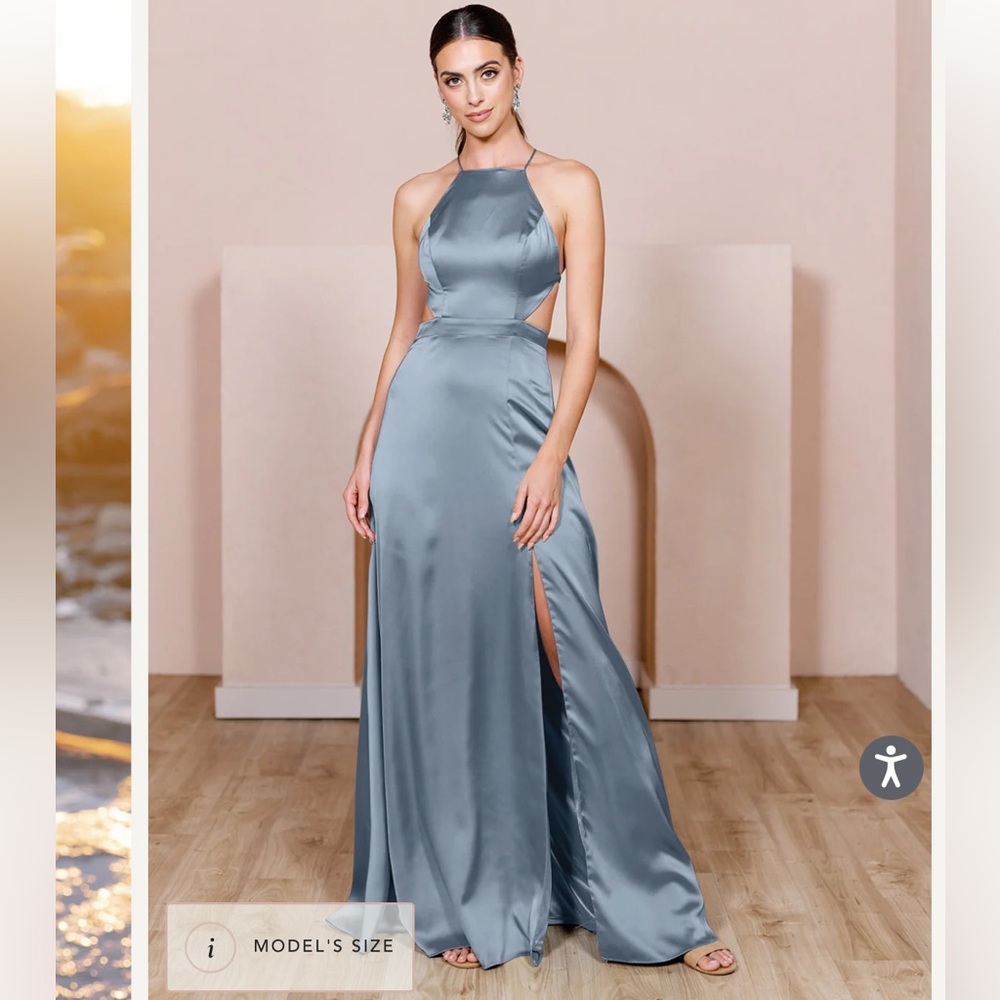 No Alterations - Revelry “Haven” Bridesmaid Dress in Color French Blue. Size 4P